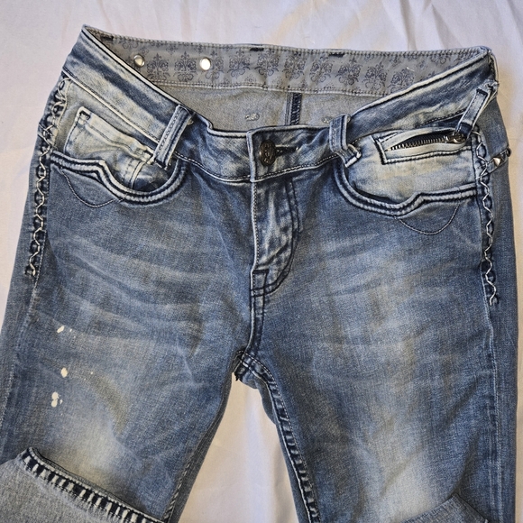 Express Denim Rerock Studded Women\'s Jeans  Y2k Size 4